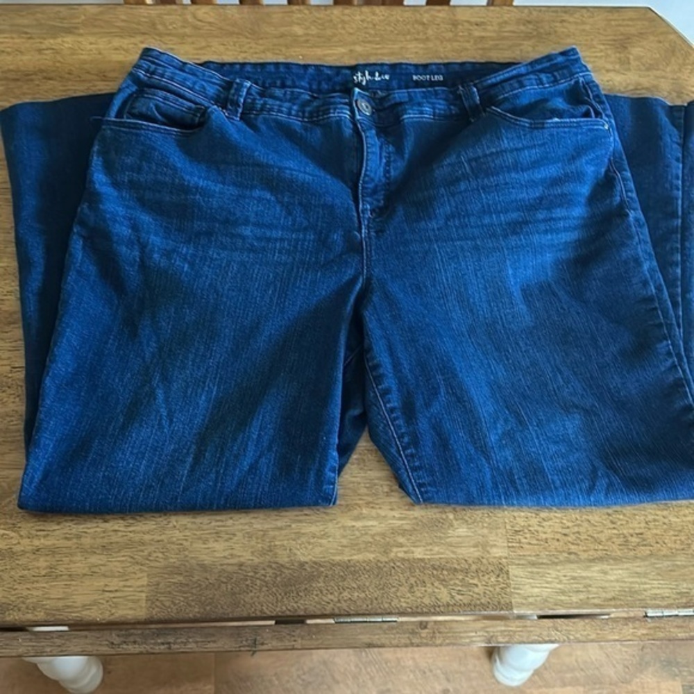 Style and Co Women’s Boot Cut Dark blue jeans 18WP